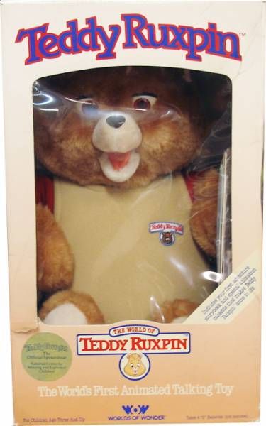 Teddy Ruxpin - Talking audio tape player plush doll - World of Wonders 1985