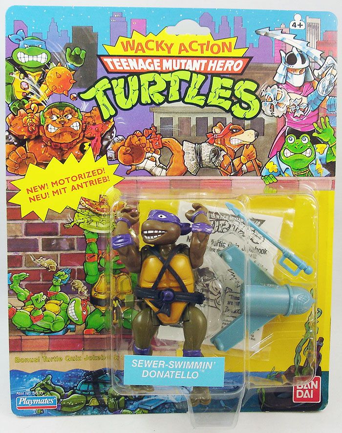 1989 Playmates Teenage Mutant Ninja Turtles Filecard-Sewer Swimmin Donatello 