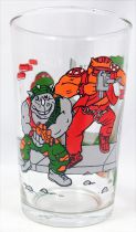 Teenage Mutant Ninja Turtles - Amora drinking glass 1990 - Leo & Mikey vs. Bebop & Rocksteady