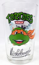 Teenage Mutant Ninja Turtles - Amora drinking glass 1990 - Michelangelo Signature Portrait