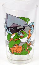 Teenage Mutant Ninja Turtles - Amora drinking glass 1990 - Michelangelo Signature Portrait
