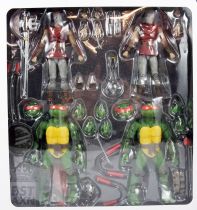 Teenage Mutant Ninja Turtles - BST AXN - Mirage Comics 4-pack - 5\  figures Michelangelo, Leonardo, Foot Soldiers