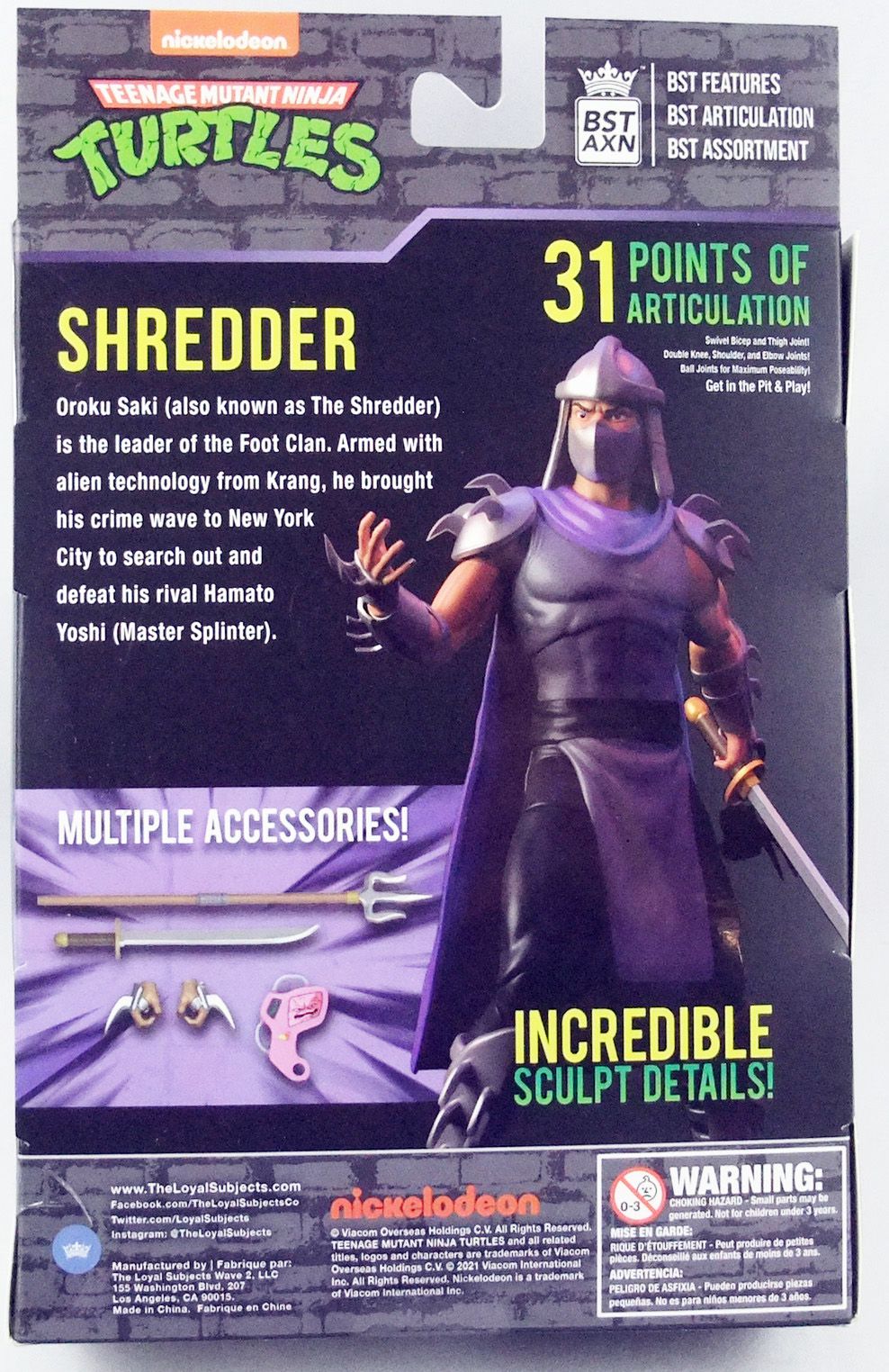 Teenage Mutant Ninja Turtles - Shredder BST AXN 5 Action Figure – The  Loyal Subjects