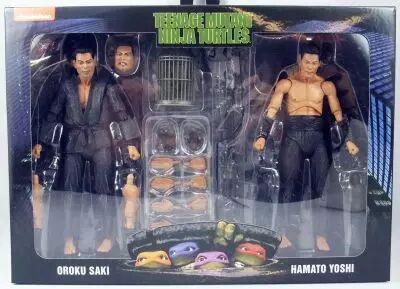 Figurines NECA TMNT - Oroku Saki & Hamato Yoshi - Les Tortues Ninja - NEUVES