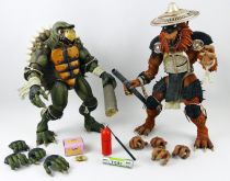 Teenage Mutant Ninja Turtles - NECA - 1991 Movie Tokka & Rahzar \ The Secret of the Ooze\  (loose)