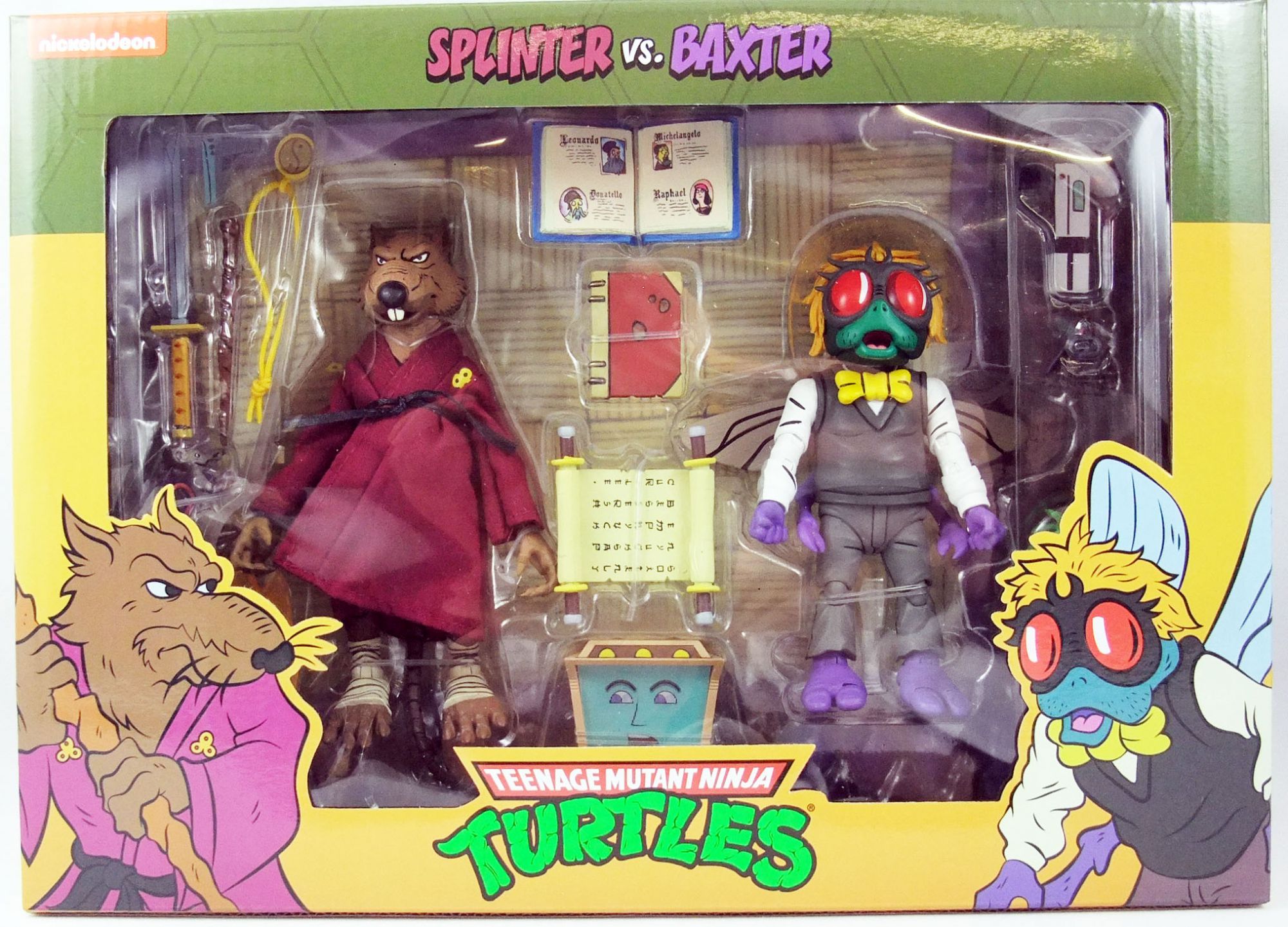 Neca Teenage Mutant Ninja Turtles Splinter & Baxter Stockman 