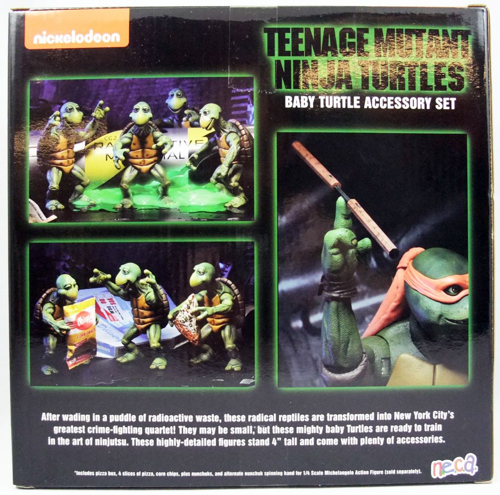 Teenage Mutant Ninja Turtles Action Figures NECA Baby Turtles Set – Larger  Than Life Toys and Comics