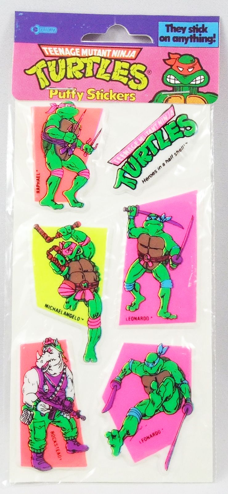 Teenage Mutant Ninja Turtles - Puffy Stickers pack - Derform 1988