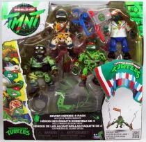 Teenage Mutant Ninja Turtles (Classic Mutants) - Playmates - Sewer Heroes Military Mutants 4-pack with Parachute