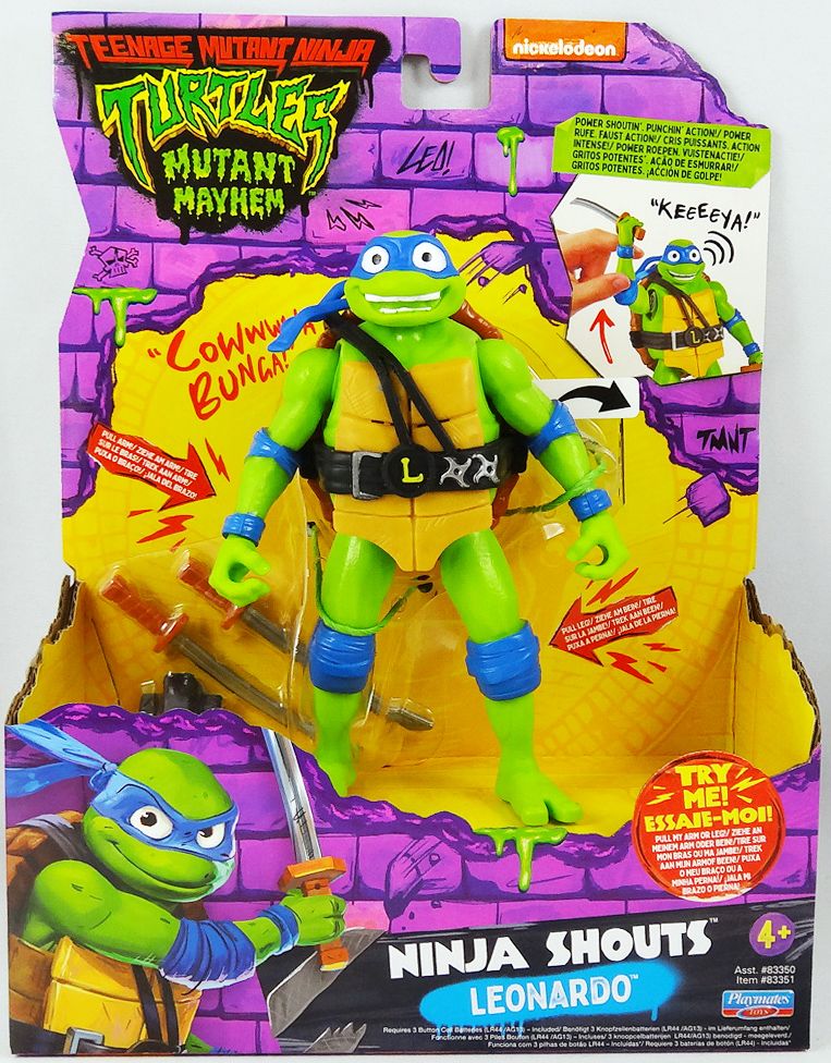 Teenage Mutant Ninja Turtles: Mutant Mayhem Movie - Playmates - Ninja  Shouts Leonardo