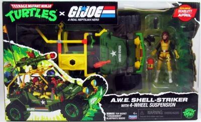 Teenage Mutant Ninja Turtles X G.I.Joe - Playmates - A.W.E. Shell-Striker & Scarlett April