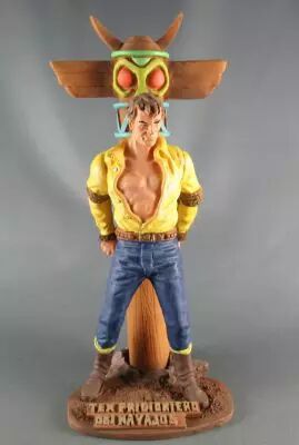 Tex Willer - Statuette r�sine Hachette - Tex Prisonnier des Navajos