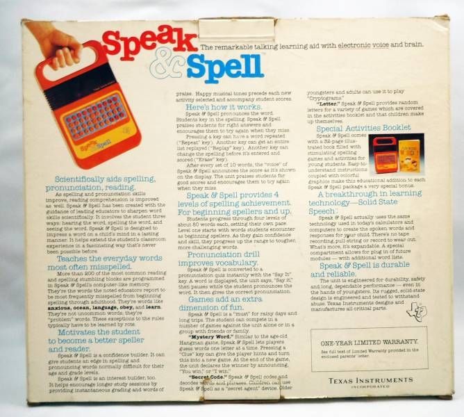 Texas Instruments - Speak & Spell (La Dictée Magique) 1978
