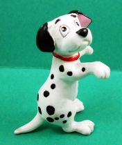 The 101 dalmatians - Bullyland PVC figure - Puppy seating paws up (red collar)