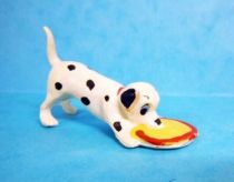 The 101 dalmatians - Jim figure - Baby with head in its mess tin (red collar)