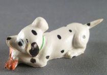 The 101 dalmatians - Jim figure - Puppy laying  with bone (green collar)