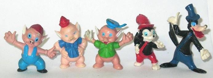 Les 3 petits cochons - Série de 5 figurine pvc Heimo