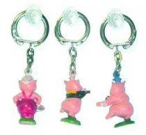 The 3 Little Pigs - Set of 3 Jim key chain figures