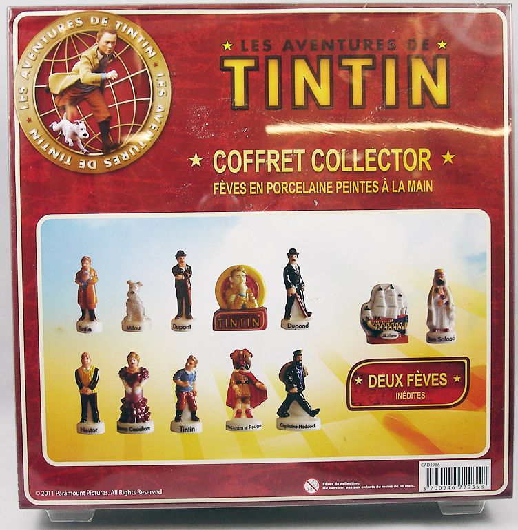Coffret de fèves de Tintin peintes à la main neuf - Tintin