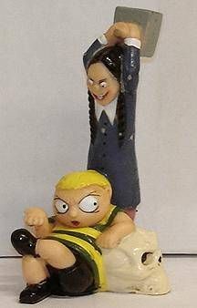 La Famille Addams (Série Animée) - Pugsley & Mercredi - Figurine plastique  - HBPC