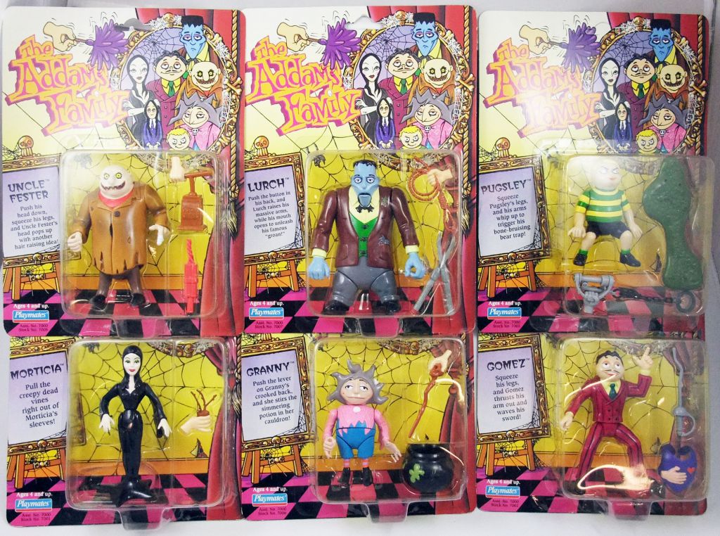 The Animated Addams Family - Set of 6 Playmates figures : Gomez, Morticia,  Lurch, Pugsley, Uncle Fester, Granny
