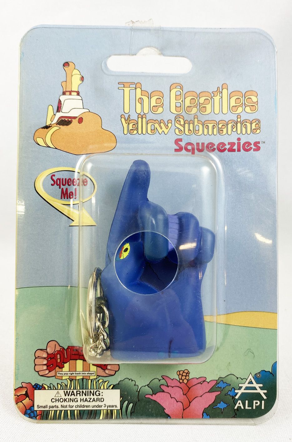 The Beatles Yellow Submarine Spinning Cartoon Metal Keychain Keyring Official 