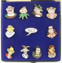 The Bébête Show - Set of 11 enamel pins - TF1 1991