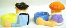 The Bidochon - Tropico Diffusion 1997 - Robert & Raymonde Ceramic Egg Cups