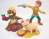 The Black Cauldron - Set of 3 Bully pvc figures : Taran, Gurgi, Hen-Wen