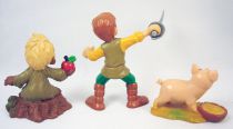 The Black Cauldron - Set of 3 Bully pvc figures : Taran, Gurgi, Hen-Wen