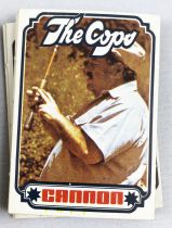 The Cops - Monty Gum Trading Cards (1976) - Série complète de 99 cartes (Colombo, Cannon, Mc Cloud, Police Woman, 2-Cars)
