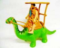 The Flintstones - Mattel - Fred Flintstone (John Goodman) on Diplodocus - Bendable Figure 1994