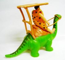 The Flintstones - Mattel - Fred Flintstone (John Goodman) on Diplodocus - Bendable Figure 1994