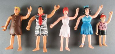 「フリントストーン」MATTEL社製アクションフィギュア５種（1993） Lot of 4 Vintage UCS Amblin 1993 Flintstones Movie 5