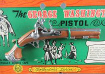 The George Washington Pistol - Marx Toys Miniature Métal Amorce - Neuf sur Carte
