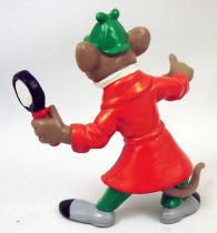 The Great Mouse Detective - Bully pvc figure - Basil with magnifying glass