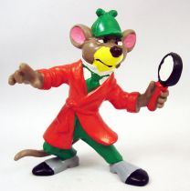 The Great Mouse Detective - Bully pvc figure - Basil with magnifying glass