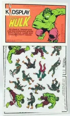 The Incredible Hulk -  Transfers r�utilisables avec d�cor - Kidsplay 1983