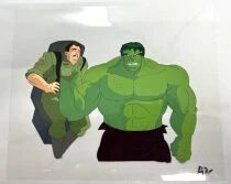 The Incredible Hulk - Original Handpainted Cel and Background - From the Animated serie The Incredible Hulk (1996) - SABAN/MARV