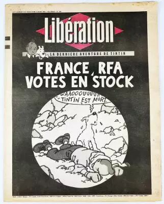 The last adventure of Tintin - Lib�ration Journal Marsh 5-6th, 1983