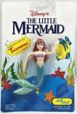 The Little Mermaid - JusToys Bendable Figure 1989 - Ariel (mint on card)