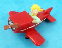 The Little Prince in plane (A. de St. Exupery) - PVC figure - Plastoy 2007