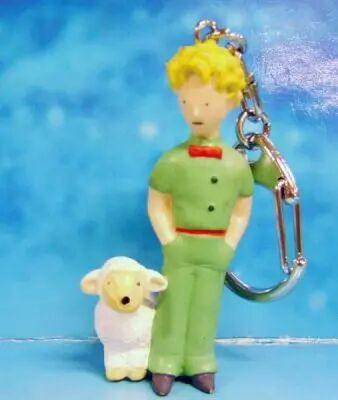 The Little Prince with Sheep (A. de St. Exupery) - PVC figure Keychain - Plastoy 1997