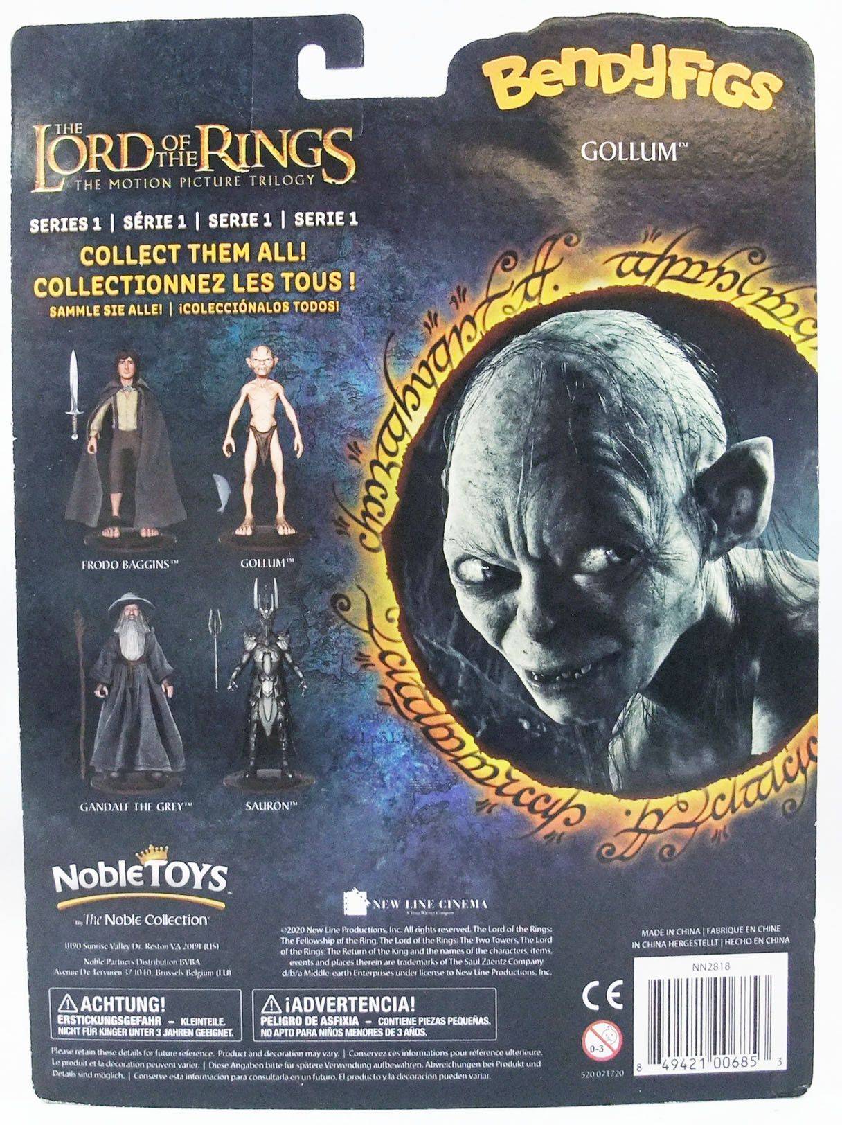 Noble Collection - Lord Of The Rings Gollum Bendy Figure 