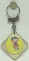 The Magic Roundabout,  square key-chain Florence yellow background