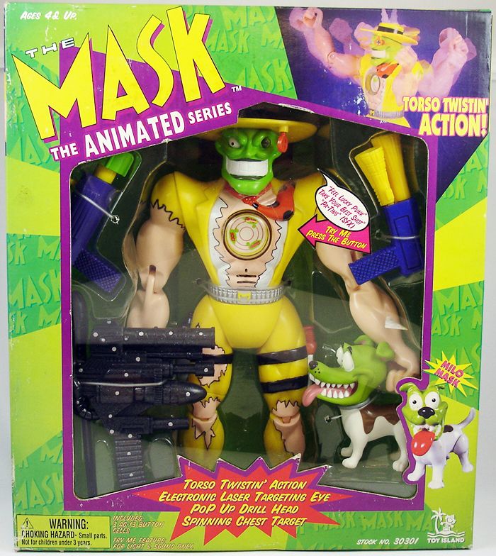 The Mask : The Animated Series - Mask with Milo - 12'' Talking Action  figure - Toy Island 1997