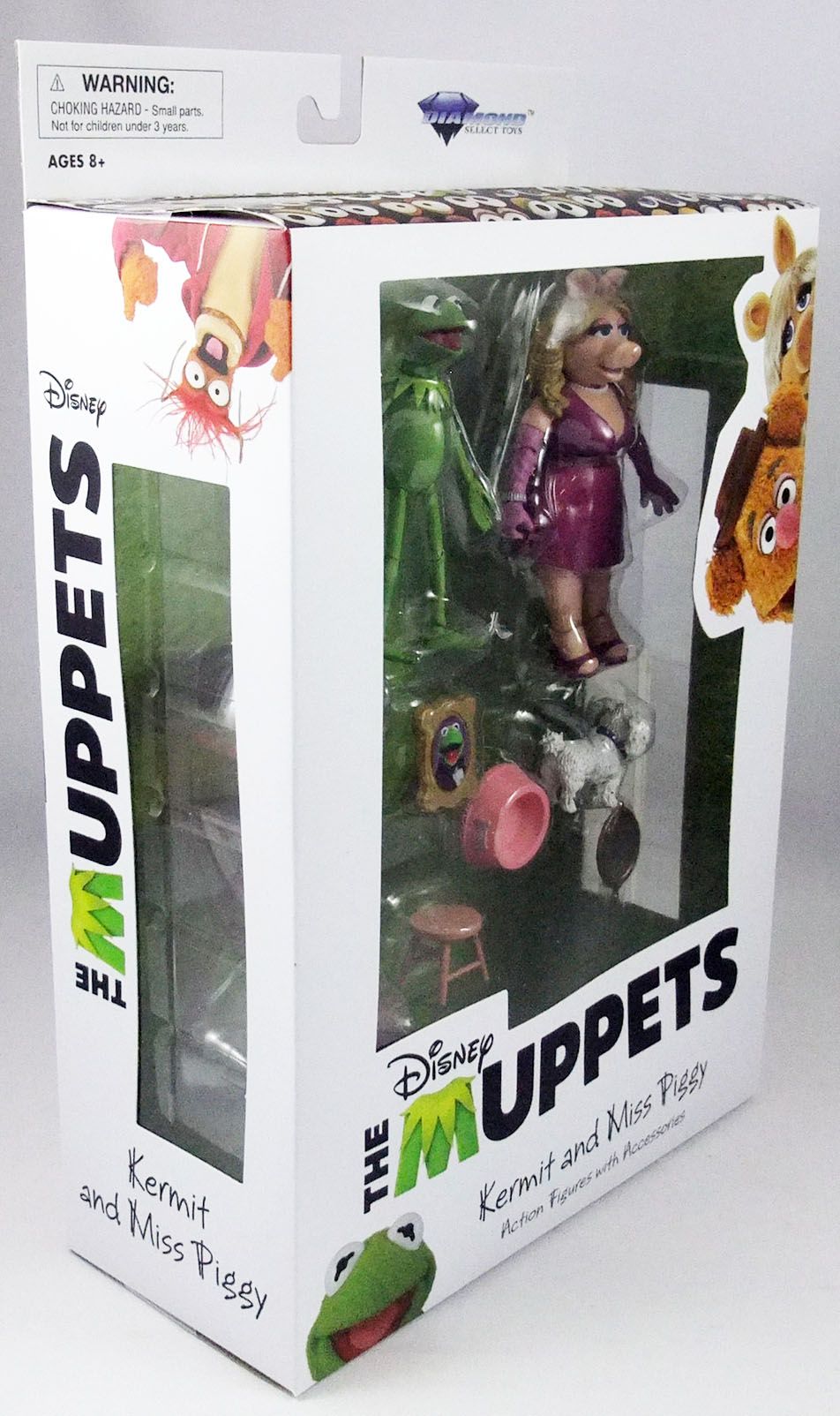 Diamond Select Toys The Muppets Best of Series 1: Kermit & Miss Piggy  Action Figure Two-Pack, Multicolor