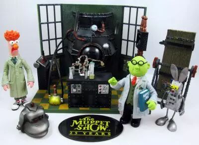 The Muppet Show - Palisades - Muppet Labs playset avec Beaker & Dr. Bunsen Honeydew (loose)