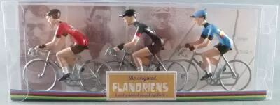 The Original Flandriens - Cycliste M�tal - Les H�ros - Eddy Merckx (3) Maillot Sol Superia + Moltoni Noir + Champion de Belgique
