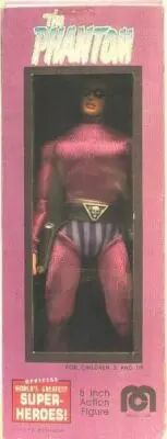 The Phantom (Lee Falk) - Mego Doll type - The Phantom (Flatt World prototype figure) mint in box
